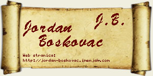 Jordan Boškovac vizit kartica